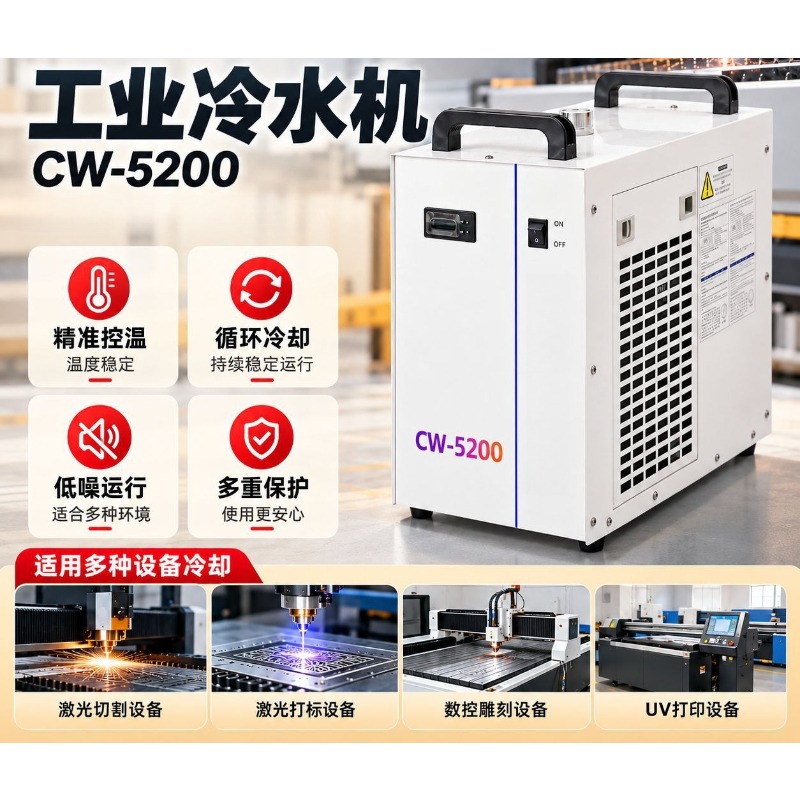 Laser Industrial Chiller - 산업용 냉각기 CW5200, 소형 순환식 냉각